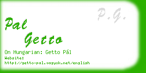 pal getto business card